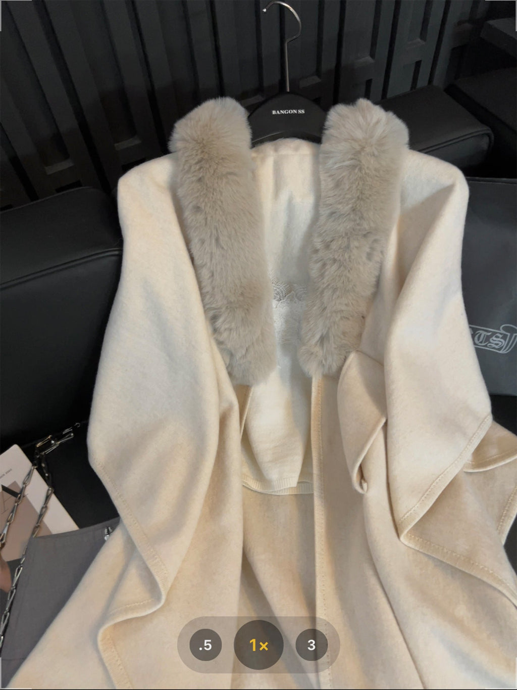 Sabine | Womens Shawl Cape Faux Fur Poncho Wrap