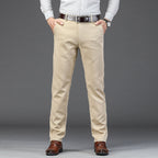 Reuben | Mens Work Straight Leg Business Casual Fleece Lined Trousers - 11