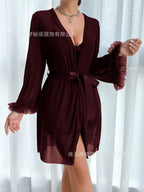 Horatio | Womens Lace Sheer Nightgown Lingerie Loungewear Nightdress Nightwear - 6