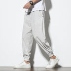 Roderick | Mens Linen Trousers Cotton Casual Tapered Trousers - 6