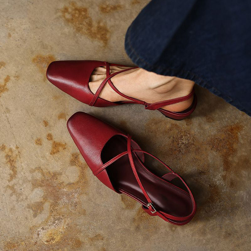Cordelia sandals in burgundy
