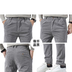 Orson | Mens Slim Fit Straight Leg Business Casual Trousers - 5