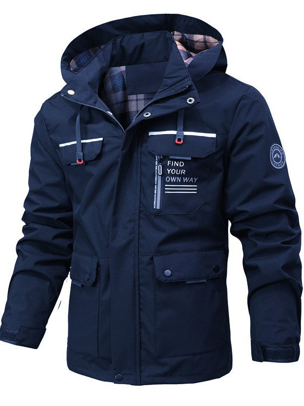 Kaya | Mens Puffer Jacket Plus Size Hooded Padded Warm Winter Coat