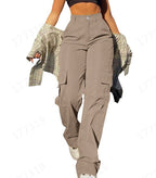 Nero | Mens Cargo Trousers Work Multi Pocket Straight Leg Trousers - 13