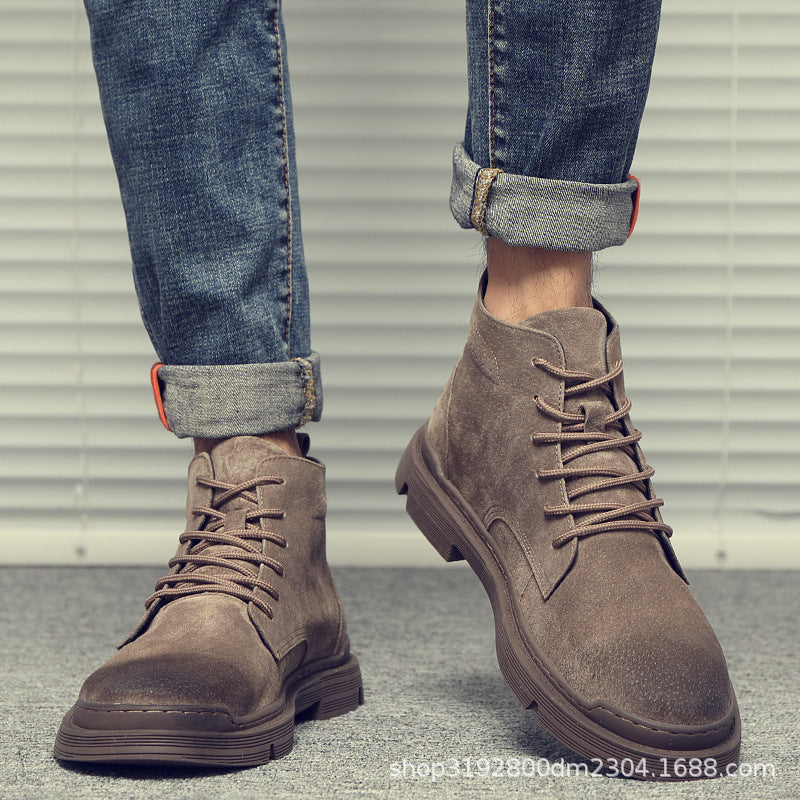 Cormac | Mens Leather Ankle Vintage Lace Up Casual Boots - 2