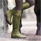Amos | Womens Knee High Riding Buckle Equestrian Retro Boots - 3
