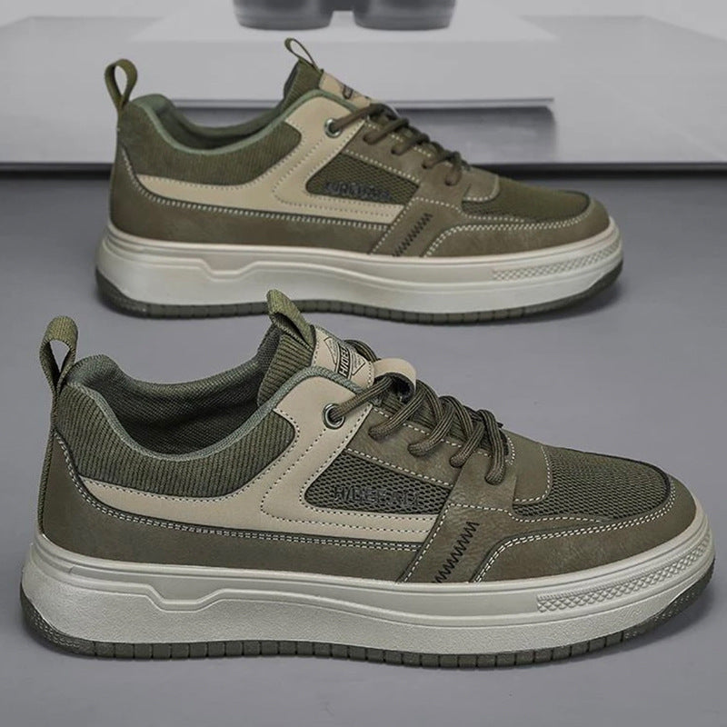 Bennett low top casual trainers in olive