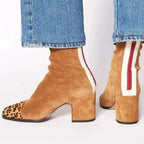 Fenella | Womens Knee High Suede Heeled Winter Long Boots - 6