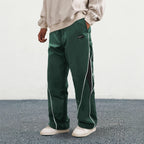 Nadia | Womens Wide Leg Straight Casual Elastic Waist Trousers - 2