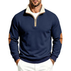 Viggo | Mens Half Zip Fleece Sweatshirt Long Sleeve Top - 2