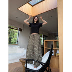 Iris | Womens Wide Leg Trousers Leopard Print High Waisted Palazzo Casual Pants
