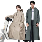 Talia | Mens Raincoat Waterproof Long Hooded Riding Rain Poncho