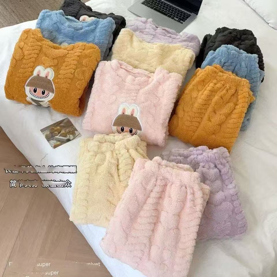 Priya | Womens Fleece Pyjamas Warm Winter Loungewear Set - 2
