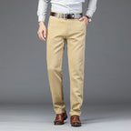 Reuben | Mens Work Straight Leg Business Casual Fleece Lined Trousers - 10