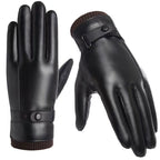 Valentine | Womens Leather Touch Screen Warm Cycling Gloves - 8