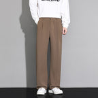 Nathaniel | Mens Wide Leg Straight Loose Casual Summer Trousers - 10