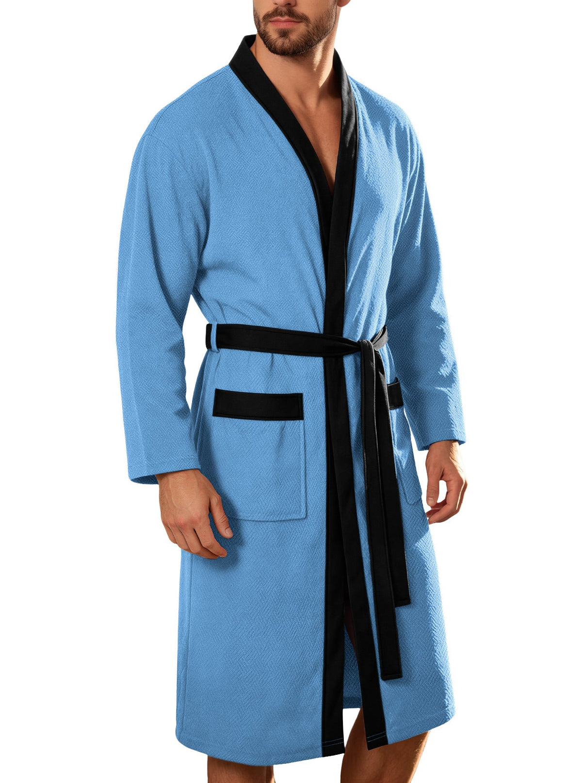 Alden | Mens Dressing Gown Towelling Bathrobe Robe Loungewear