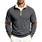 Viggo | Mens Half Zip Fleece Sweatshirt Long Sleeve Top - 5