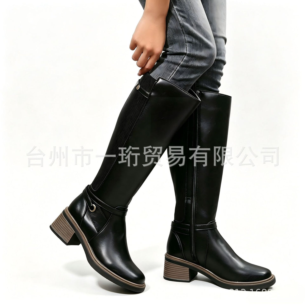 Juniper | Womens Knee High Chunky Heel Side Zip Boots - 11