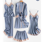 Beatrice | Womens Satin Cami Robe Lounge Set
