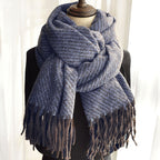 Quill | Womens Autumn Winter Warm Soft Gradient Long Shawl Scarf - 8