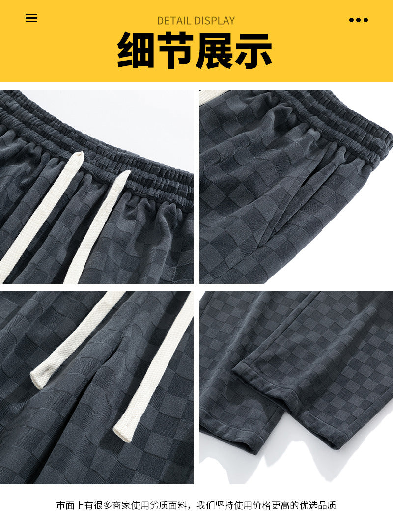 Tiberius | Mens Corduroy Wide Leg Straight Loose Casual Trousers - 4