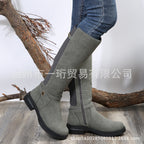 Juniper | Womens Knee High Chunky Heel Side Zip Boots - 8