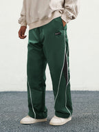 Nadia | Womens Wide Leg Straight Casual Elastic Waist Trousers - 7