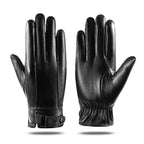 Valentine | Womens Leather Touch Screen Warm Cycling Gloves - 1