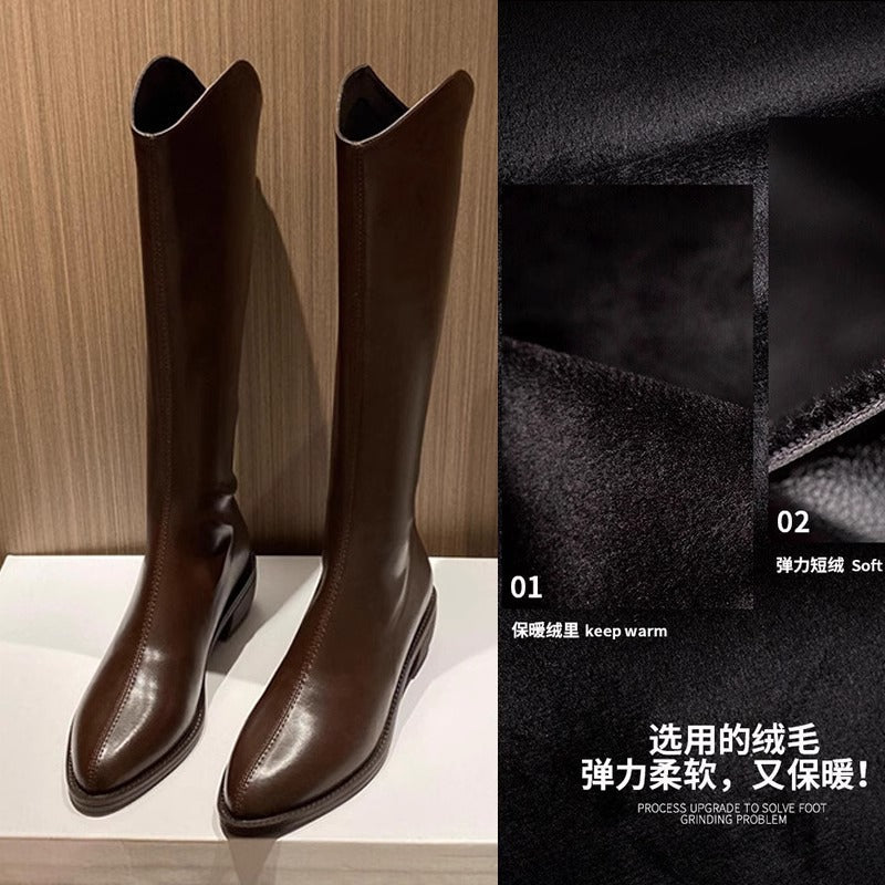 Isolde | Womens Knee High Boots Pointed Toe Winter Boots - 10