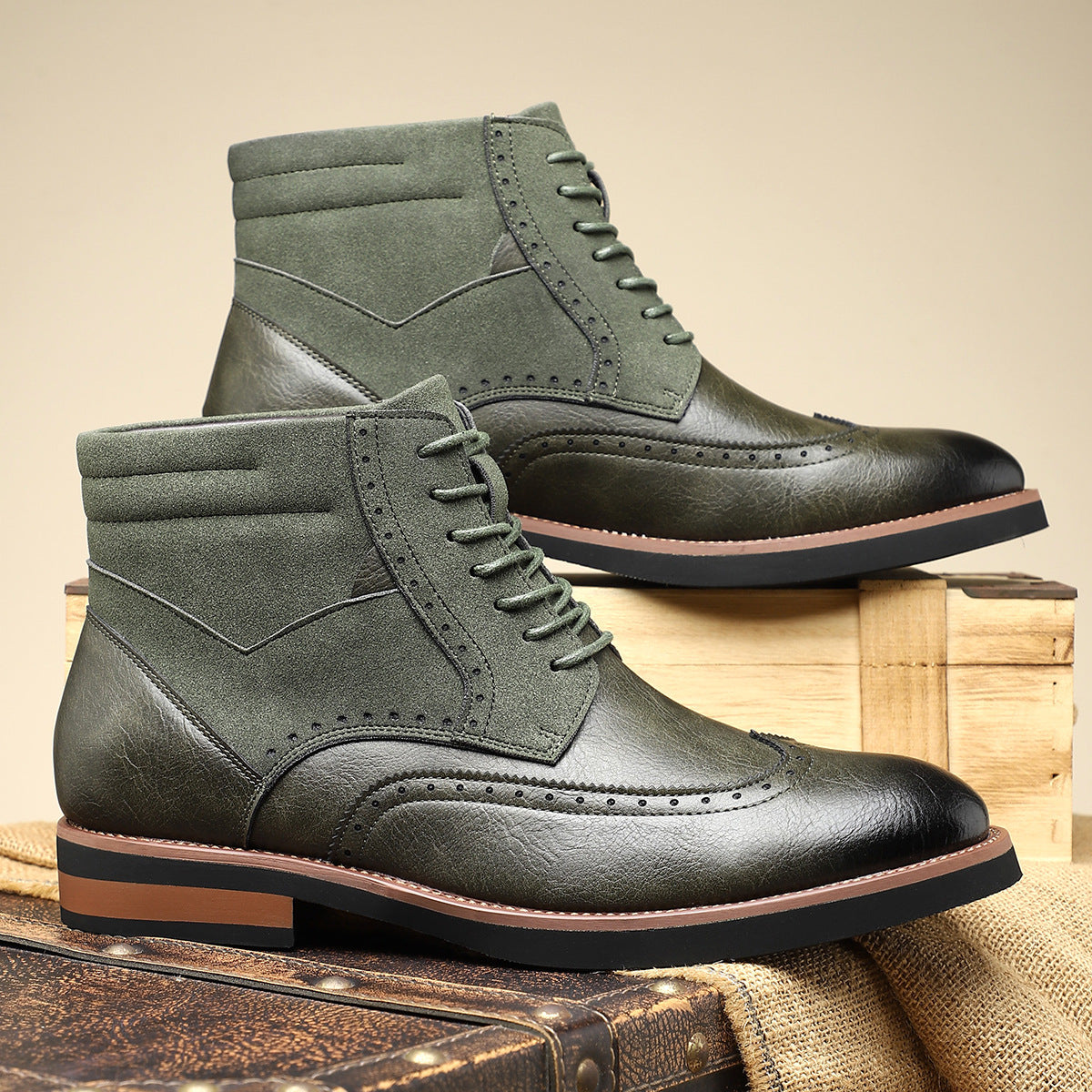 Nikolai | Mens Boots Leather Ankle Boots British Retro Casual Boots - 2
