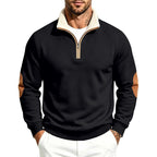 Viggo | Mens Half Zip Fleece Sweatshirt Long Sleeve Top - 3
