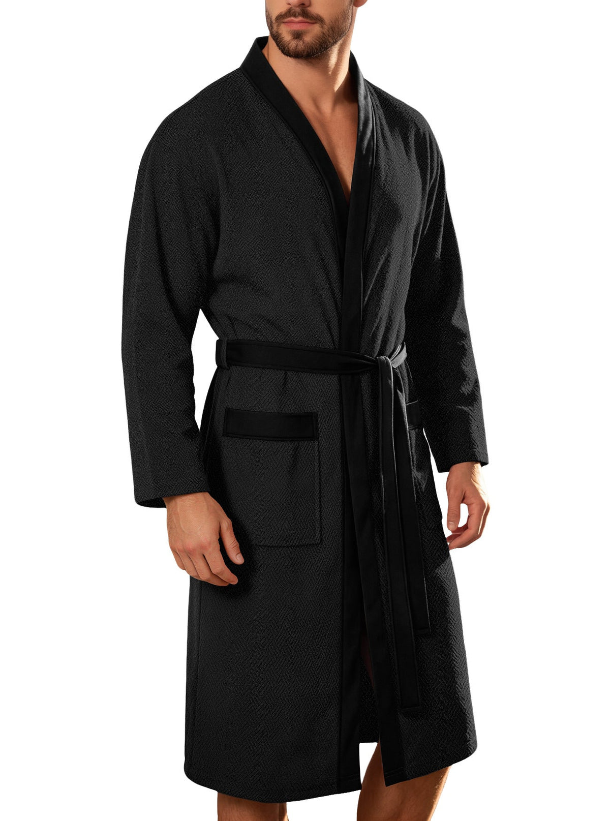 Alden | Mens Dressing Gown Towelling Bathrobe Robe Loungewear