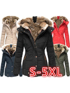 Linnea | Womens Parka Coat Fur Collar Padded Warm Winter Coat
