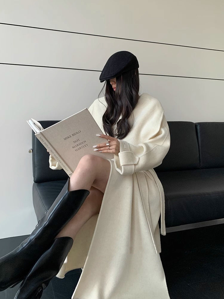 Lachlan | Womens Wool Coat Long Belted Winter Overcoat Trench