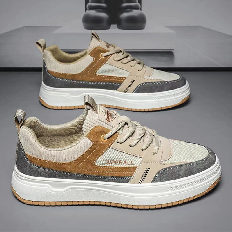 Bennett low top casual trainers in khaki