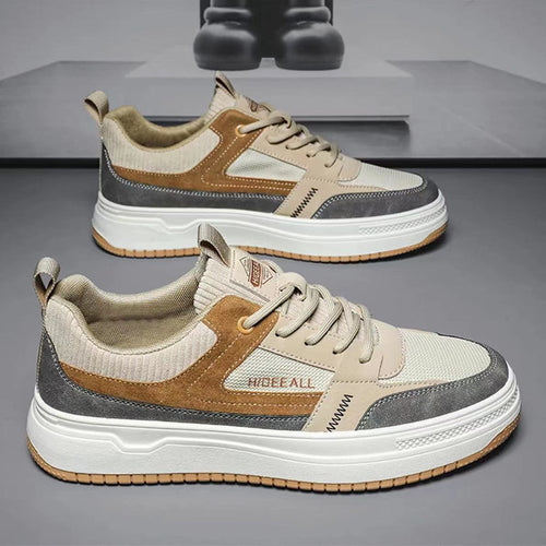 Bennett low top casual trainers in khaki