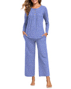 Harriet | Womens Long Sleeve Pyjama Set With Pockets Loungewear