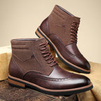 Nikolai | Mens Boots Leather Ankle Boots British Retro Casual Boots - 6