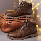 Ulf | Mens Work Boots Ankle Zip Up Desert Boots - 3