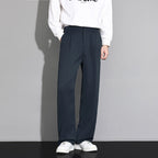 Nathaniel | Mens Wide Leg Straight Loose Casual Summer Trousers - 11