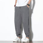 Roderick | Mens Linen Trousers Cotton Casual Tapered Trousers - 5