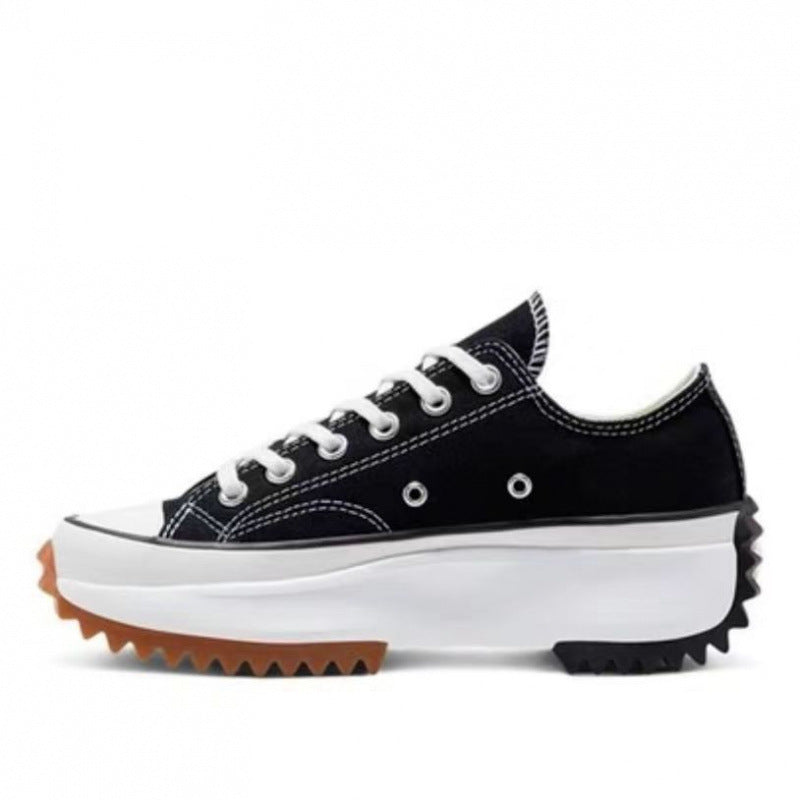 Thatcher | Mens Trainers Platform Canvas Thick Soled Lace Up Shoes - 11