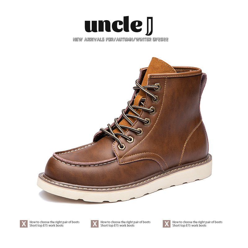 Hamish | Mens Work Boots Fleece Lined Warm Retro Boots - 1