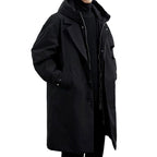 Wilhelmina | Mens Trench Winter Hooded Parka Mid Length Coat - 5