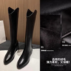 Isolde | Womens Knee High Boots Pointed Toe Winter Boots - 9