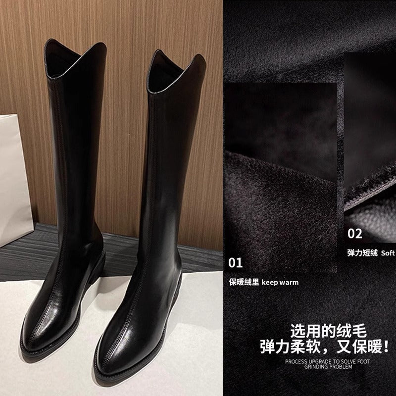 Isolde | Womens Knee High Boots Pointed Toe Winter Boots - 9