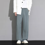 Nathaniel | Mens Wide Leg Straight Loose Casual Summer Trousers - 9
