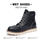 Hamish | Mens Work Boots Fleece Lined Warm Retro Boots - 8