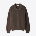 Aaron | Mens Knit Cardigan Shirt Jacket Collared Casual Loose